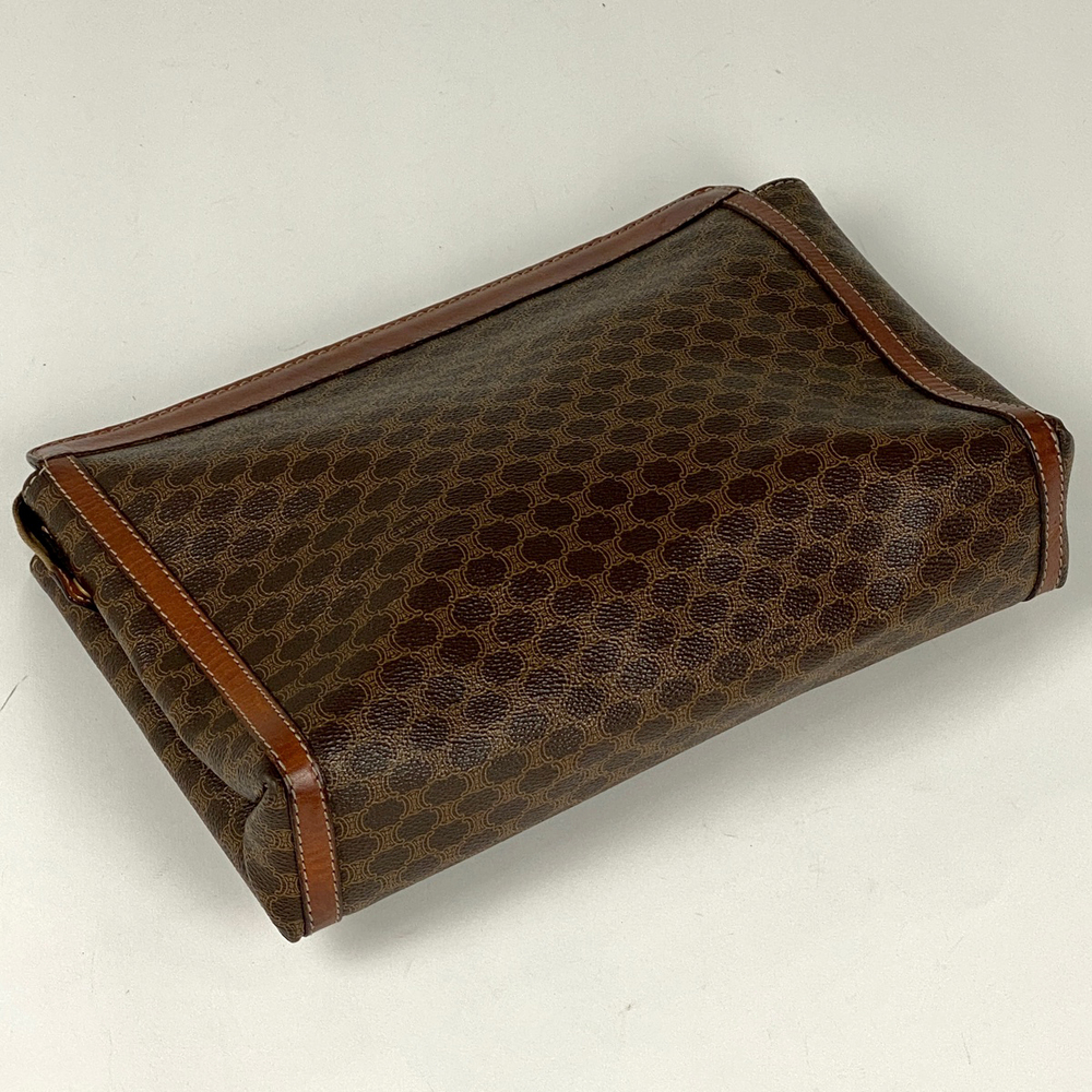 Celine Macadam Pattern Canvas Clutch Bag Brown - image 2